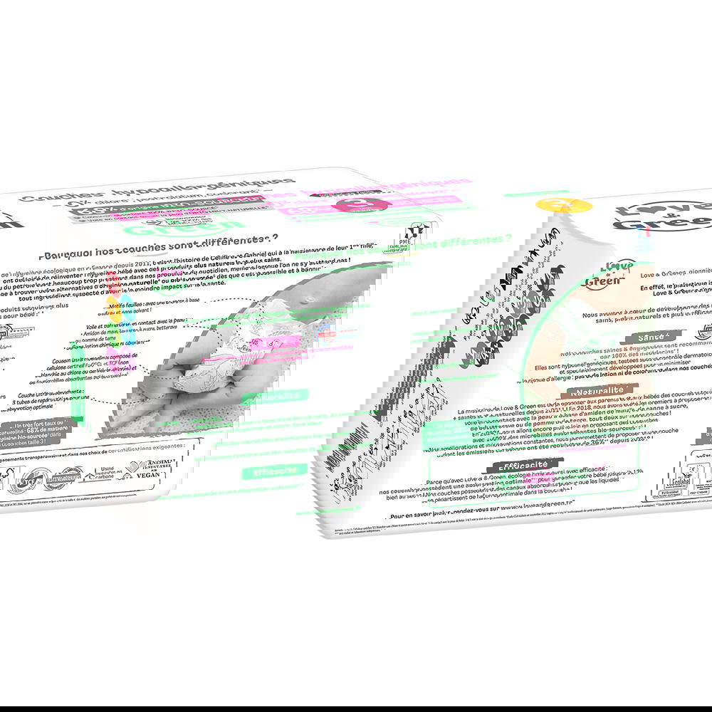 Couches T3 (4-9kg) hypoallergéniques x 52