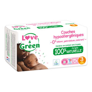 Couches T3 (4-9kg) hypoallergéniques x 52