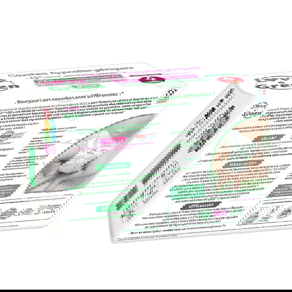 Couches T4 (7-14kg) hypoallergéniques x 46