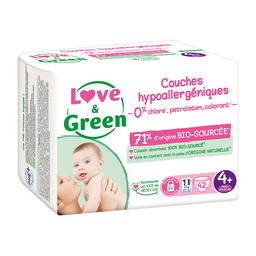 Couches T4+ (9-20kg) hypoallergéniques x 42