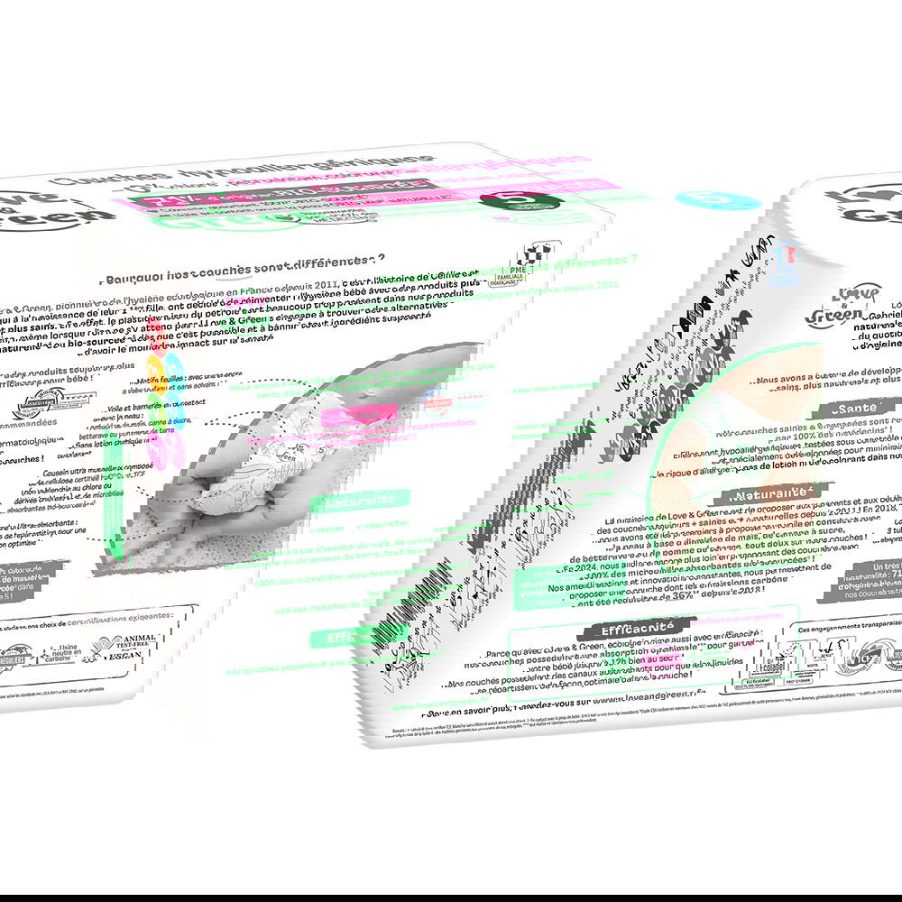 Couches T5 (12-25kg) hypoallergéniques x 40