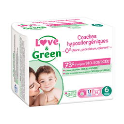 Couches T6 (15kg et +) hypoallergéniques x 34