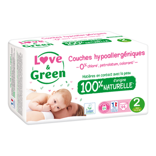 Couches T2 (3-6kg) hypoallergéniques x 44