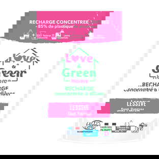 Recharge concentrée à diluer de lessive sans parfum hypoallergénique certifiée Ecodétergent