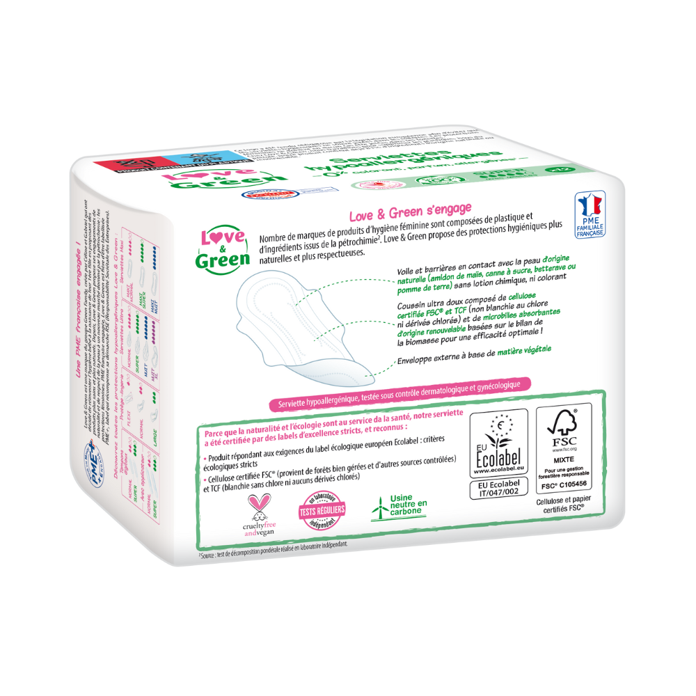 Serviettes super avec ailettes x 12