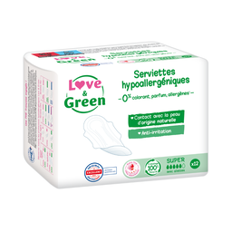 Serviettes super avec ailettes x 12