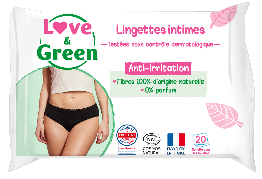 Lingettes intimes apaisantes x 20
