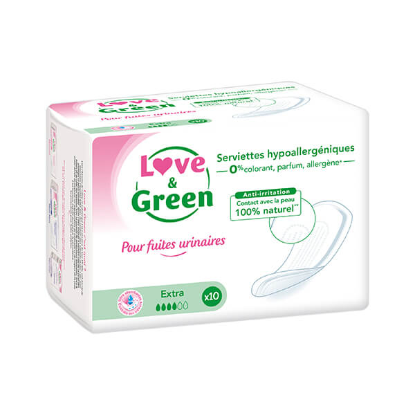 Serviettes incontinence hypoallergéniques extra x 10
