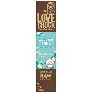 Barre chocolat aux éclats de noix de coco bio