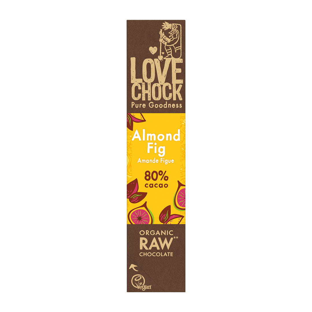 Barre chocolat vegan amande figue bio