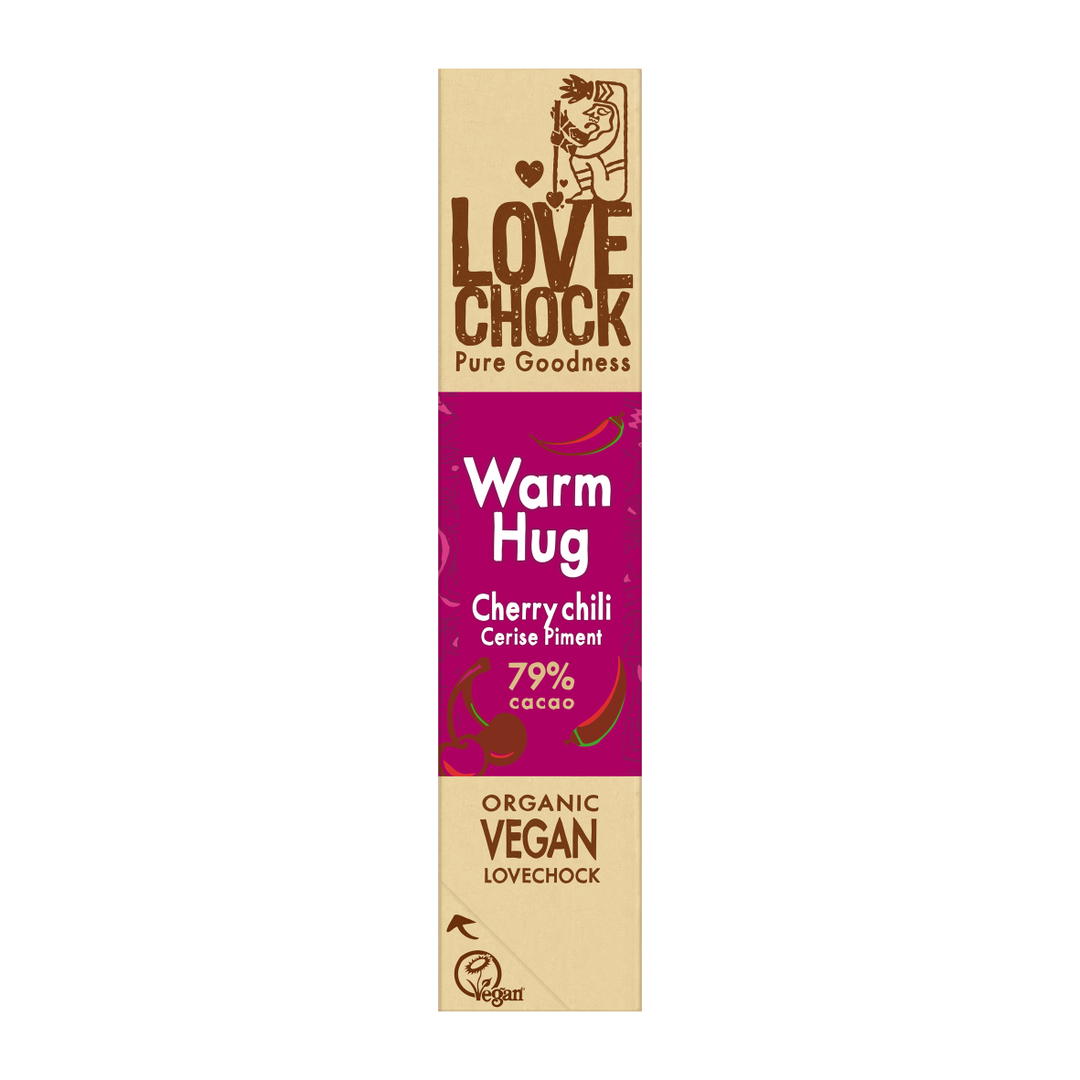 Barre chocolat vegan cerise piment bio