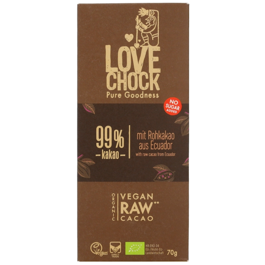 Bio Schokolade 99% Kakao, vegan