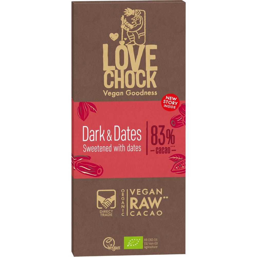 Tablette chocolat noir 83% dattes bio