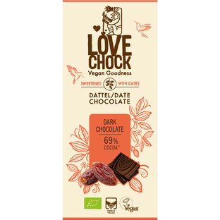 Tablette dark chocolate 69% sucré aux dattes bio