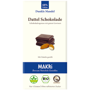 Bio Dattel Schokolade Dunkle Mandel