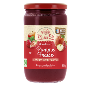 Purée de pomme fraise bio