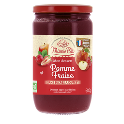Purée de pomme fraise bio