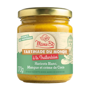Tartinade à la thaïlandaise haricots blancs mangue crème coco bio