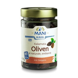 Bio Kalamata Oliven al naturale, entkernt