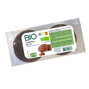 Galettes de Riz nappées de Chocolat au Lait Bio