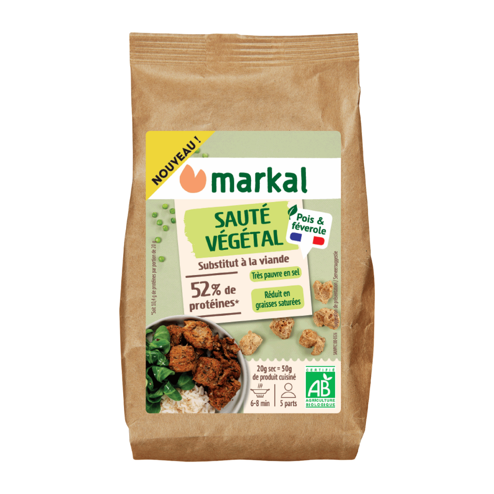 Sauté végétal pois et féverole bio