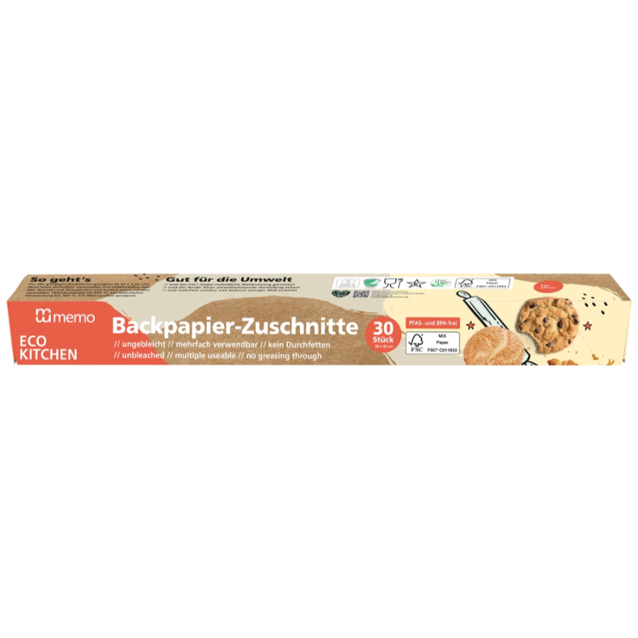 Backpapier-Zuschnitte