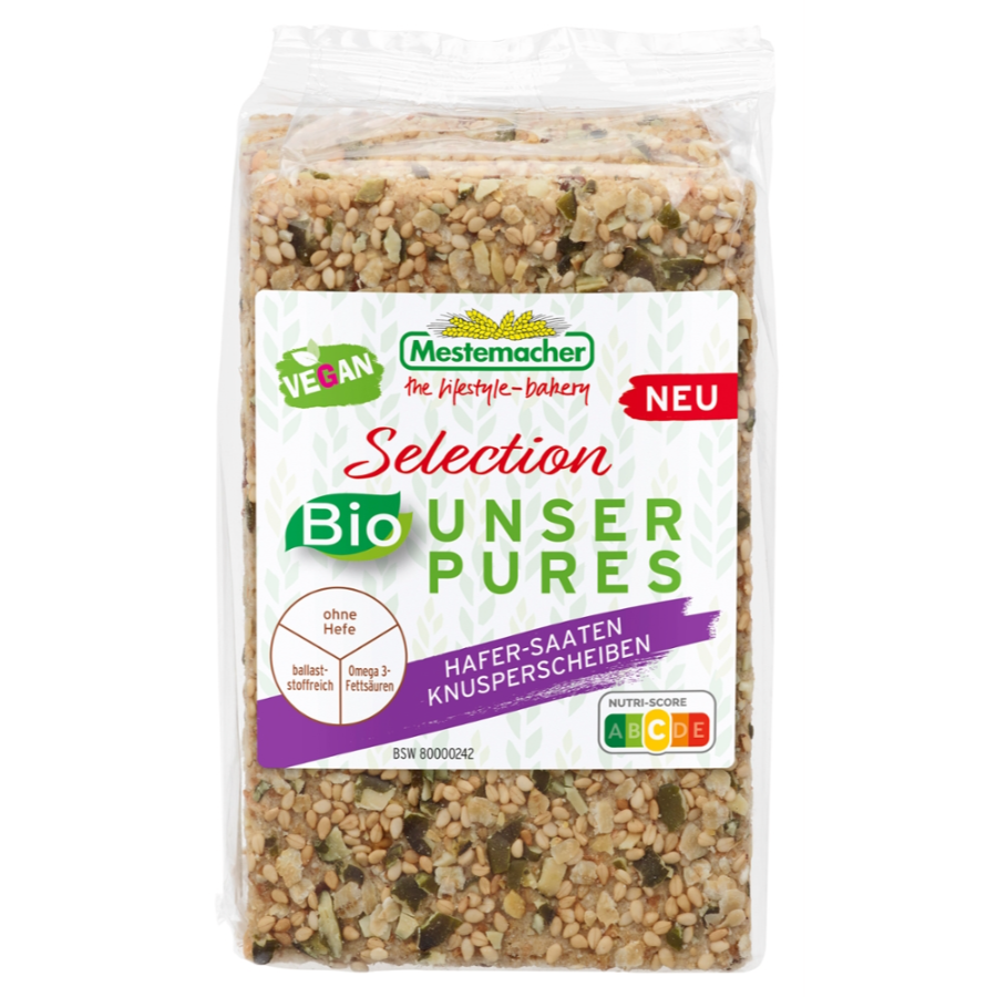 Bio Hafer-Saaten Knusperscheiben