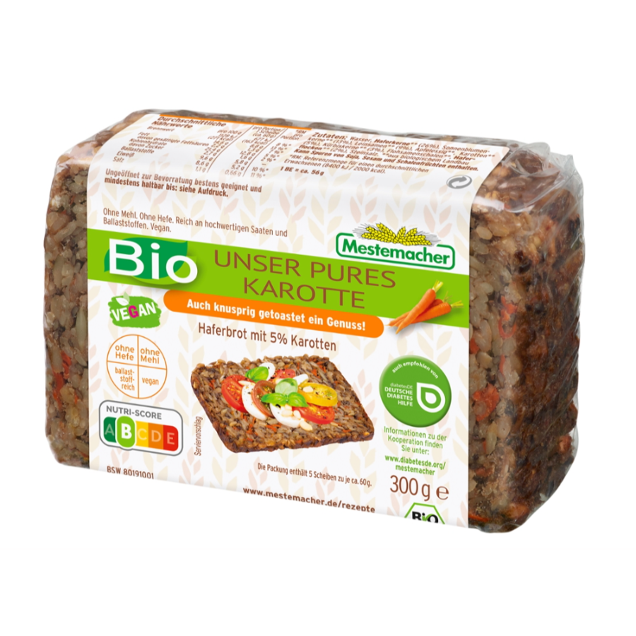 Bio Haferbrot Karotte
