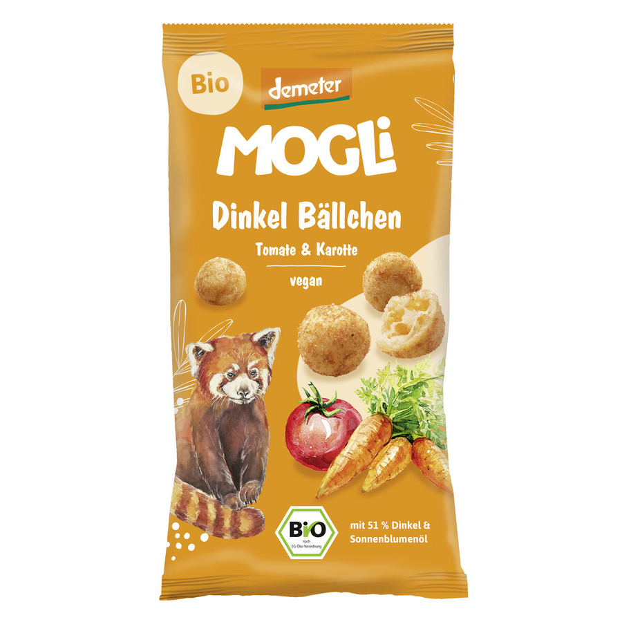 Bio Dinkel-Bällchen Tomate & Karotte, demeter