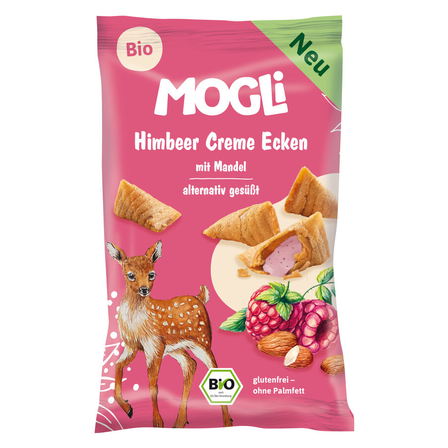 Bio Himbeer Creme Ecken mit Mandel