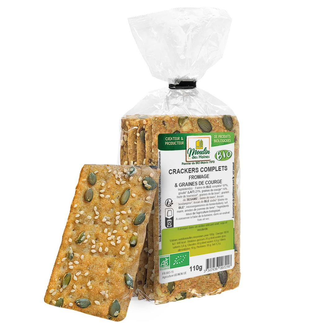 Crackers fromage et graines de courge bio