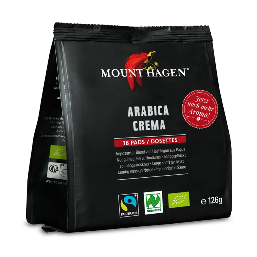 Bio Kaffeepads Arabica Crema fairtrade