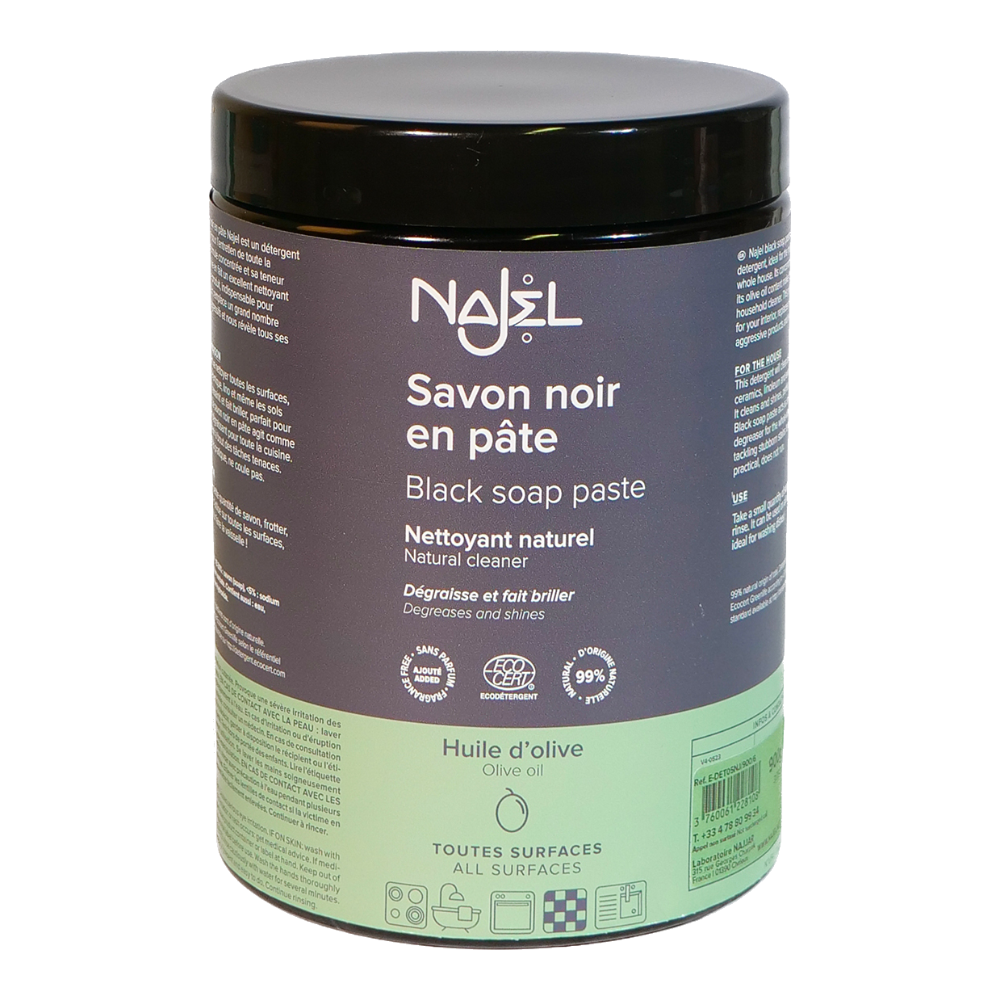 Savon noir en pâte à l'huile d'olive, certifié ecocert