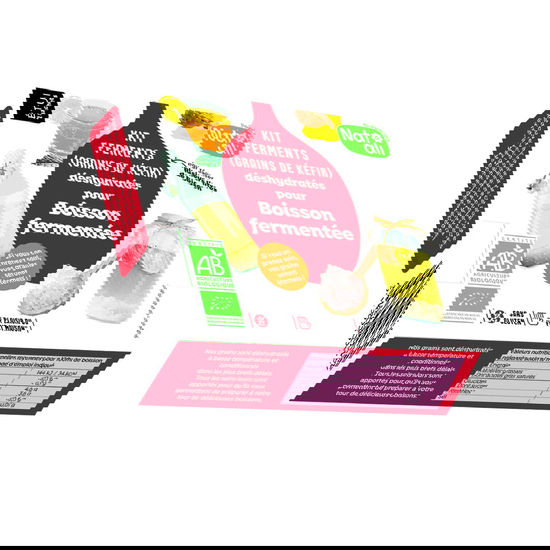 Kit ferments (grains de kéfir) déshydratés bio