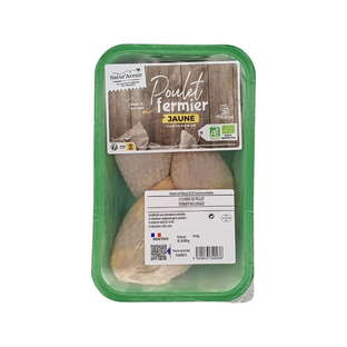 Cuisses de poulet fermier jaune bio x2