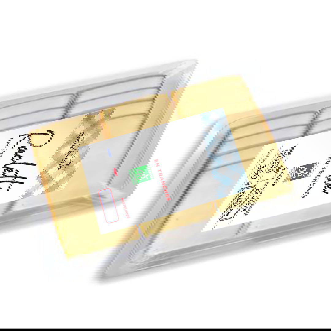 Fromage à raclette en tranches nature bio