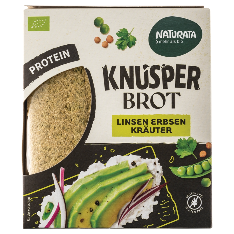 Bio Knusperbrot Linsen, Erbsen & Kräuter