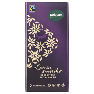 Bio Schokolade Edelbitter 100% Kakao