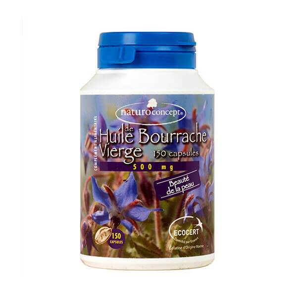 Huile de Bourrache Bio 500mg - 150 Capsules x 150