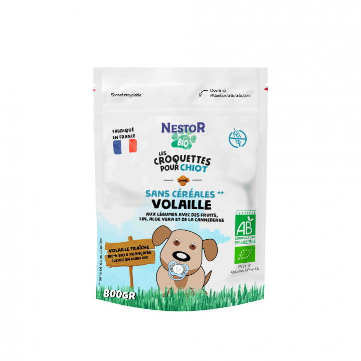 Croquettes Chiot Sans Céréales Bio