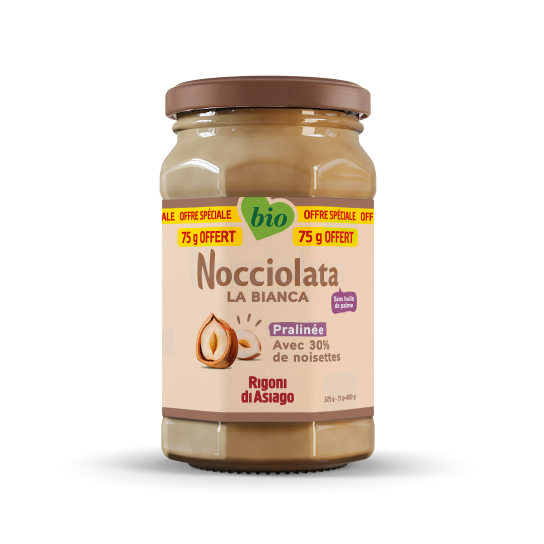 Nocciolata bianca Bio - 325g + 75g offerts