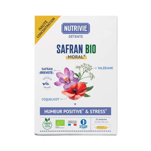 Ampoules complexe safran moral certifié bio