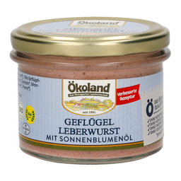 Bio Geflügel-Leberwurst mit Sonnenblumenöl