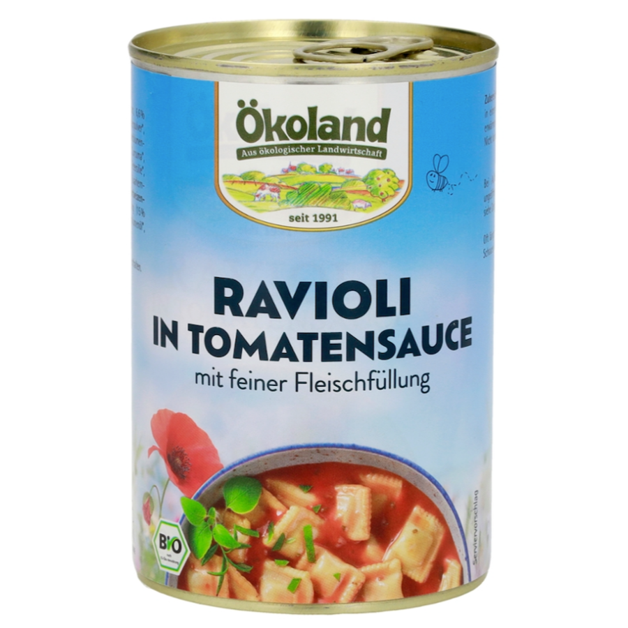 Bio Ravioli in Tomatensauce