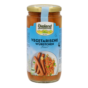 Bio vegetarische Würstchen pikant