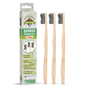 Bambus-Zahnbürsten, 3 Stück