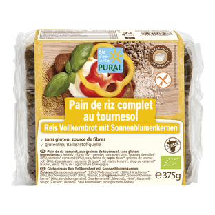 Pain complet riz & graines de tournesol sans gluten bio