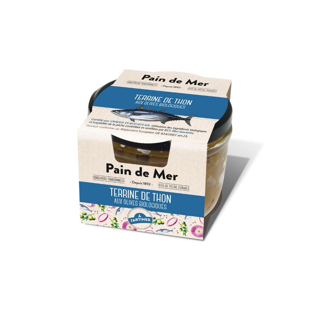 Terrine de thon aux olives bio