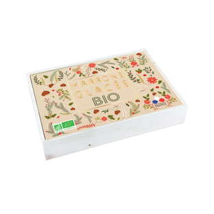 Coffret bois 8 marrons glacés bio