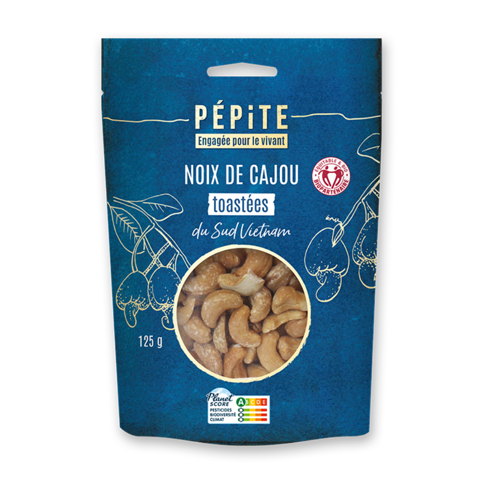 Noix de cajou du vietnam toastées bio et équitables
